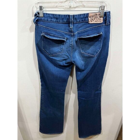 Chip & Pepper Jeans Womens Size 27 Blue Bobby Baby Low Rise Flared Denim Plus - Picture 2 of 9